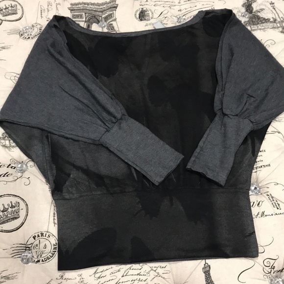 🎁  Go Couture Printed Off-the-Shoulder Dolman Sweater - Picture 5 of 11